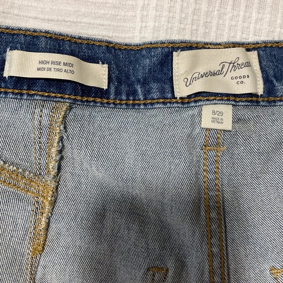 Universal Thread Blue Jean Shorts High-Waisted Cuffed | Size 8/29 - Picture 8 of 15